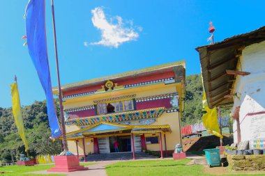 Himalaya dağlarındaki Budist manastırı Rinchenpong, Sikkim, Hindistan
