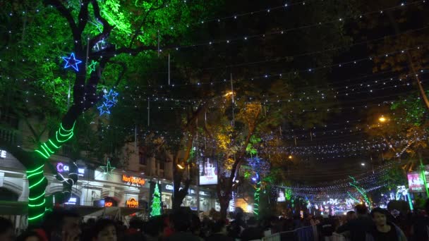 Καλκούτα Δυτική Βεγγάλη Ινδία Δεκεμβρίου 2018 Πολίτες Εορταστική Διάθεση Απολαμβάνουν — Αρχείο Βίντεο
