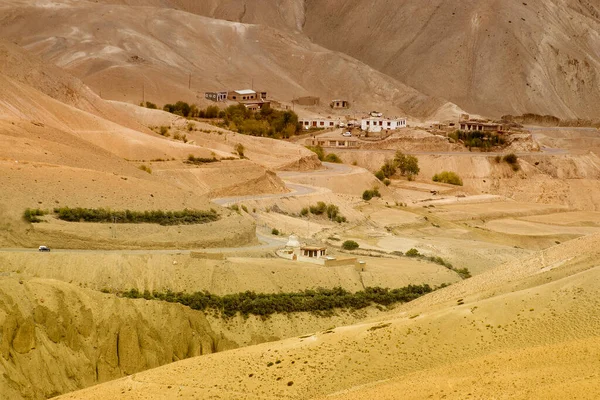 Vista Aérea Carretera Zigzag Conocida Como Carretera Jilabi Antigua Ruta —  Fotos de Stock