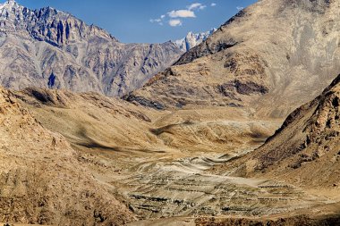 High Dynamic Range - HDR resmi, Leh ladakh manzarası, vadi, Jammu ve Kashmir, Hindistan
