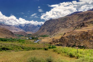 Leh, Ladakh, Jammu ve Kashmir 'in Rocky manzarası, Hindistan
