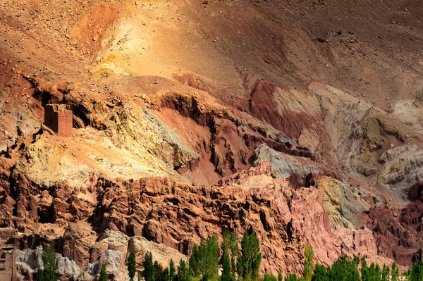 Ruïnes Van Het Basgoklooster Omringd Door Stenen Rotsen Ladakh Jammu — Stockfoto