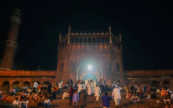 Nova Delhi Índia Outubro 2018 Masjid Jahan Numa Significando Mesquita — Fotografia de Stock