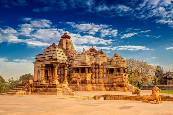 Templo Devi Jagdambi Dedicado Parvati Templos Ocidentais Khajuraho Madhya Pradesh — Fotografia de Stock