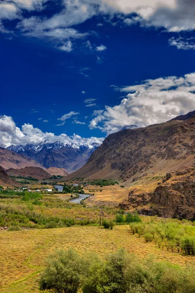 Sceneic View Drass Village Blue Cloudy Sky Background Kargil Ladakh — Stock Photo, Image