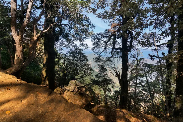 Vista Del Himalaya Ruta Trekking Tunganath Kedar Más Alto Uno —  Fotos de Stock