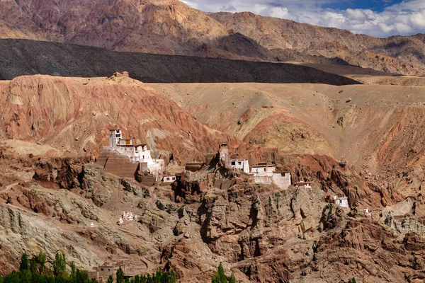 Ruínas Mosteiro Basgo Rodeado Pedras Rochas Leh Ladakh Jammu Caxemira — Fotografia de Stock