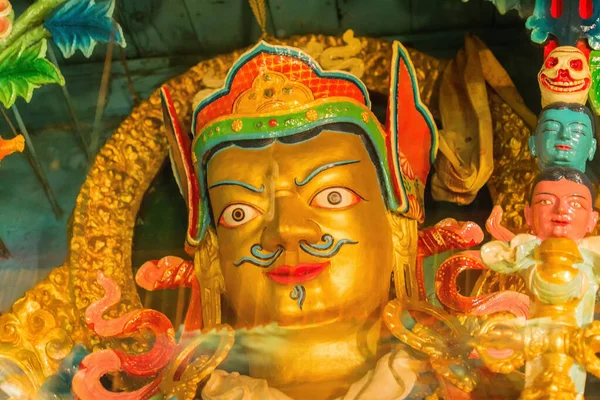 Visage Bouddha Goutama Symbole Religieux Bouddhiste Monastère Sikkim Sikkim Inde — Photo