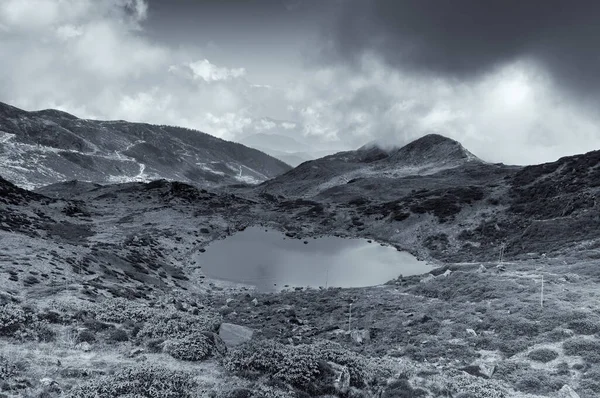 Blick Von Oben Auf Den Kalapokhri See Sikkim Himalaya Gebirge — Stockfoto