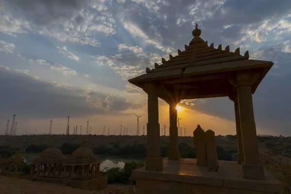 Bada Bagh Barabagh Big Garden Complesso Giardini Jaisalmer Rajasthan India — Foto Stock