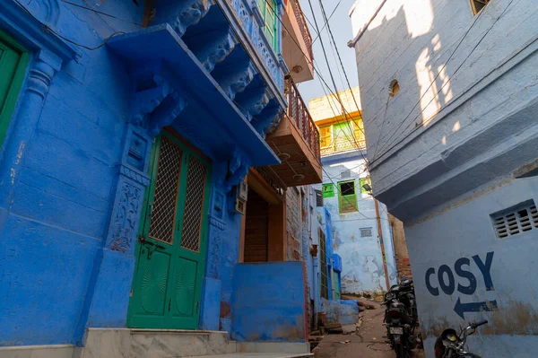 Jodhpur Rajasthan India October 21St 2019 Traditional Blue Coloured House — Stock Photo, Image