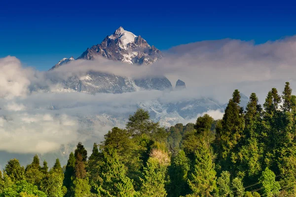 Мбаппе Вид Феалайские Горы Равангла Саким Гималаи Является Большой Горной — стоковое фото