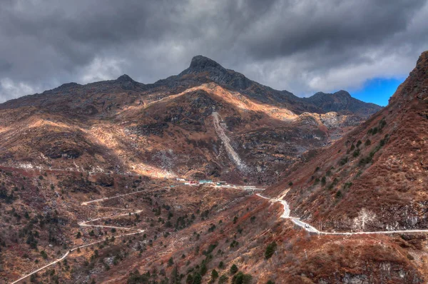 Hermosas Carreteras Con Curvas Famosas Antigua Ruta Seda Ruta Comercio — Foto de Stock