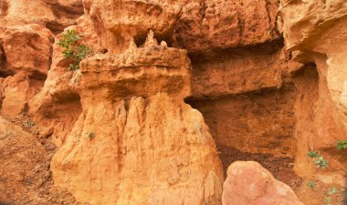 Gongoni, Batı Bengal 'in Büyük Kanyonu, Hindistan' ın kızıl toprağı.