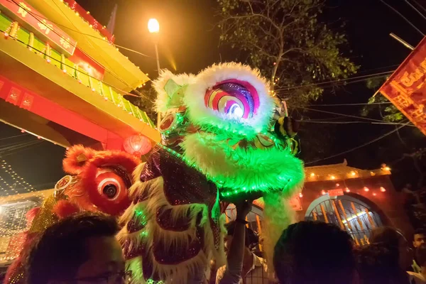 Kolkata West Bengal Indien Undersökning 2016 Firande Kinesiska Nyår China — Stockfoto