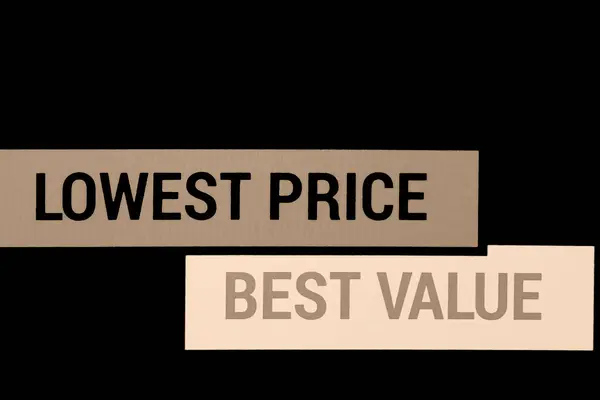 Verkaufsförderung Für Kunden Angabe Des Niedrigsten Preises Für Den Besten — Stockfoto