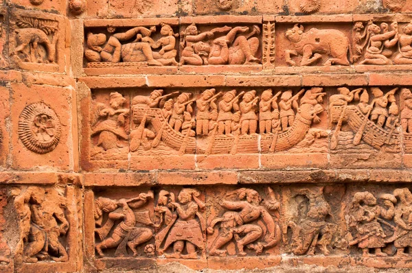 Figuras Terracota Templo Radhagobinda Bishnupur Bengala Occidental India —  Fotos de Stock