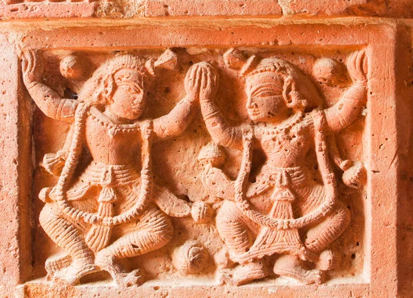 Statuette Terracotta Tempio Madanmohan Bishnupur Bengala Occidentale India — Foto Stock