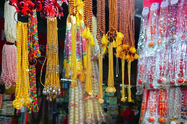 Haridwar Garhwal India Novembre 2018 Ornamenti Colorati Vendita Immagine Notturna — Foto Stock