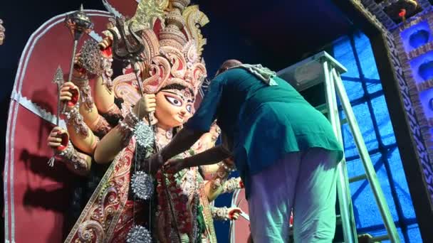 Howrah Bengale Occidental Inde Octobre 2019 Pradip Shankha Lumière Coquille — Video