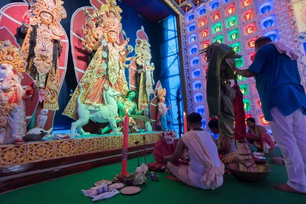 Howrah Bengal Barat India Oktober 2019 Purohits Bengali Hindu Imam — Stok Foto