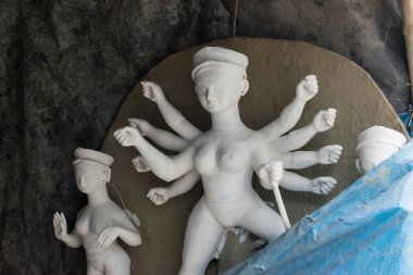 Tanrıça Durga 'nın Clay putu, Hindistan' ın başkenti Batı Bengal 'deki 