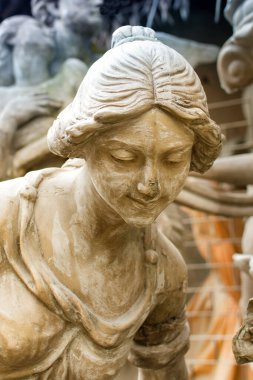 Apsara 'nın Clay putu (ilahi güzel dansçı) Kumartuli, Kolkata' da yapılacak 