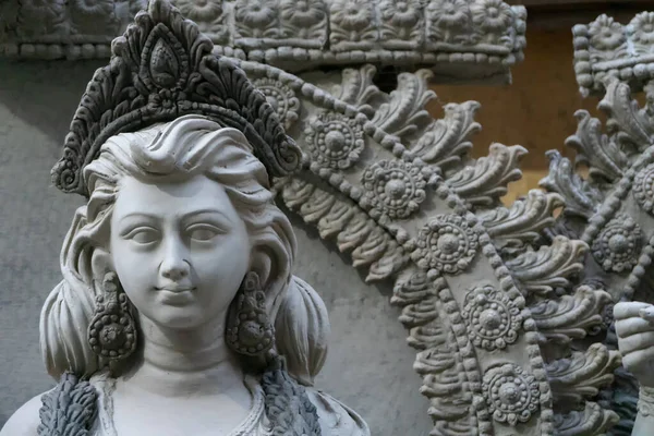 Kalkutta Westbengalen Indien Oktober 2018 Tonfigur Der Göttin Durga Vorbereitung — Stockfoto