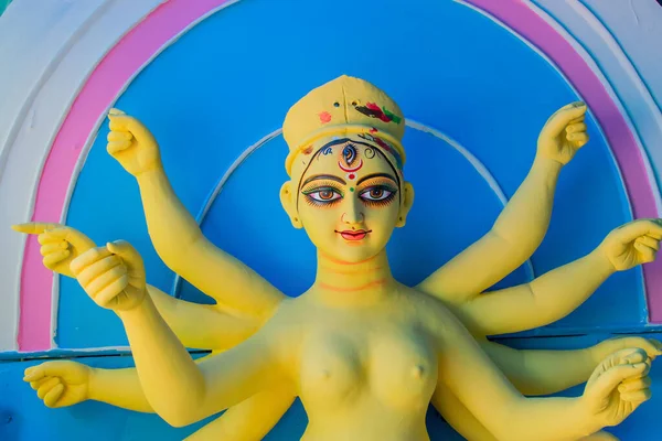 색깔은 두르가의 우상을 것으로 Durga Puja Festival Kumartuli Kolkata 힌두교에서 — 스톡 사진