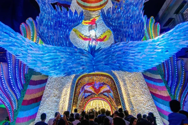 Kolkata India Október 2015 Éjszakai Kép Kitüntetett Durga Puja Pandal — Stock Fotó