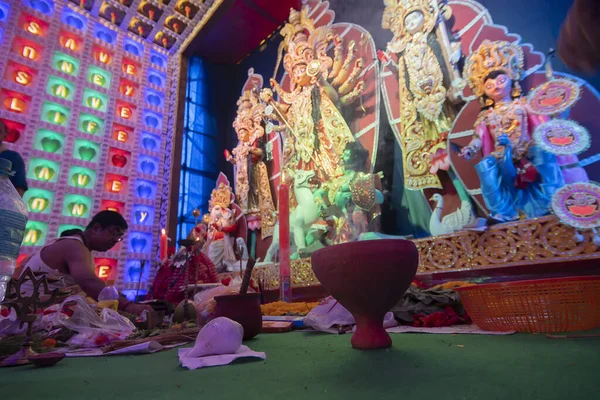 Howrah Batı Bengal Hindistan Ekim 2019 Durga Puja Sırasında Durga — Stok fotoğraf