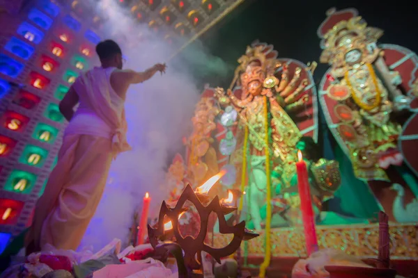 Howrah Batı Bengal Hindistan Ekim 2019 Panchpradip Durga Puja Festivali — Stok fotoğraf