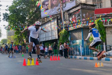 KOLKATA, Batı BENGAL, INDIA - 15 Mart 2015: Çocuklar 