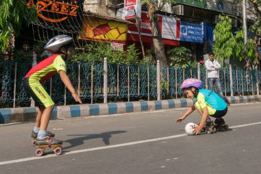 KOLKATA, Batı BENGAL, INDIA - 15 Mart 2015: Çocuklar 