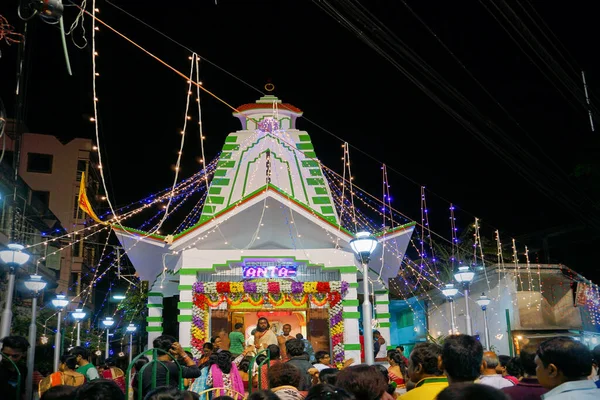 Howrah West Bengal Índia Abril 2018 Templo Bem Iluminado Senhor — Fotografia de Stock
