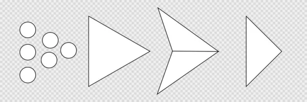 Set Weißer Vektorpfeile Auf Transparentem Hintergrund Pfeil Symbol Pfeilvektorsymbol Pfeil — Stockvektor