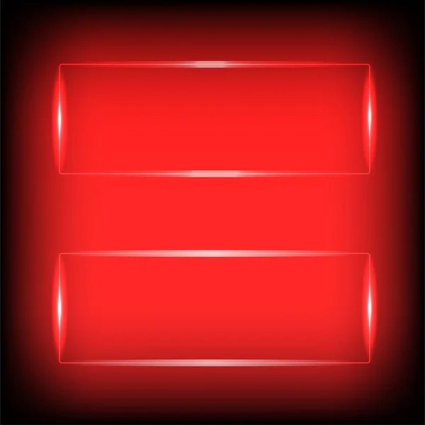 Σήμα Νέον Ορθογώνιο Λαμπερό Φως Πανό Κενό Χώρο Ηλεκτρικό Ορθογώνιο — Διανυσματικό Αρχείο