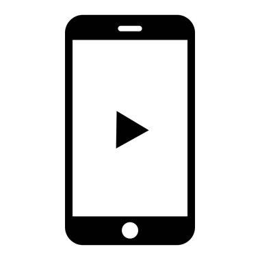 Boş ekran ile akıllı telefon modeli. Siyah vektör çerçevesiz akıllı telefon, beyaz arkaplanda izole cep telefonu