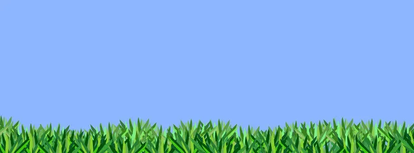 蓝色背景的草丛被隔离 矢量说明 — 图库矢量图片