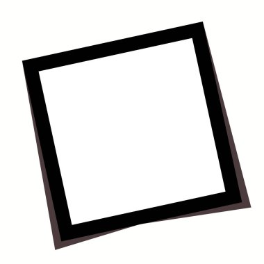 Beyaz arka planda gölgeli siyah beyaz fotoğraf çerçevesi. Vektör illüstrasyonu - Vektör