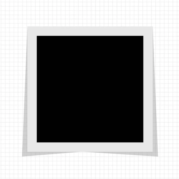 Moldura Foto Preto Branco Com Sombras Isoladas Fundo Branco Ilustração — Vetor de Stock