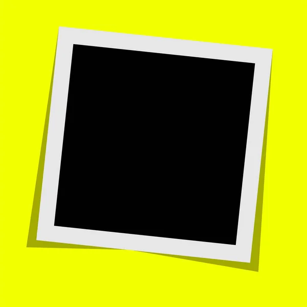Černobílý Fotografický Rám Stíny Izolovanými Bílém Pozadí Vektorová Ilustrace Vektor — Stockový vektor