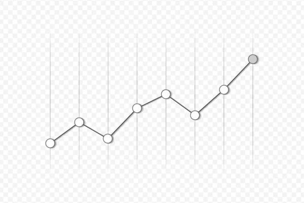 Símbolo Negocio Éxito Diagrama Vector Crecimiento Con Flecha Subiendo Icono — Vector de stock