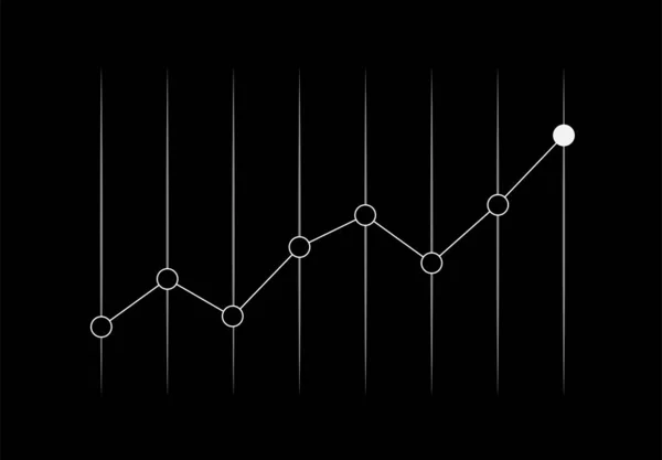 Symbol Úspěšného Podnikání Vektorový Diagram Růstu Šipkou Nahoru Vektorová Ikona — Stockový vektor