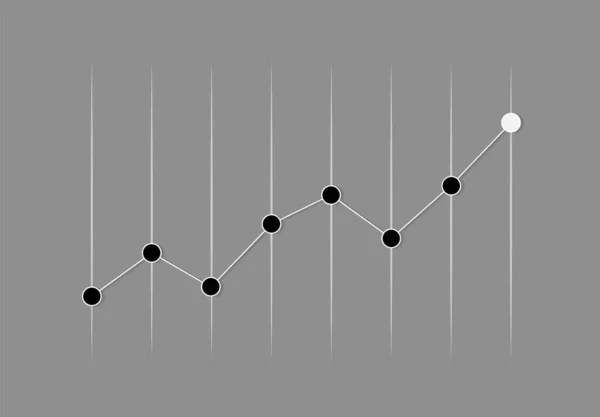 Символ Успешного Бизнеса Векторная Диаграмма Роста Стрелкой Вверх Значок Вектора — стоковый вектор