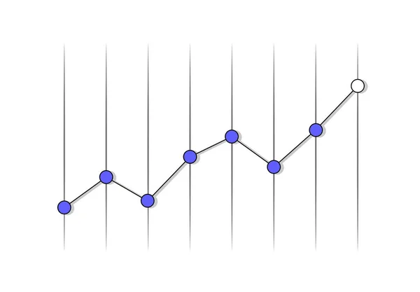 Símbolo Negocio Éxito Diagrama Vector Crecimiento Con Flecha Subiendo Icono — Vector de stock