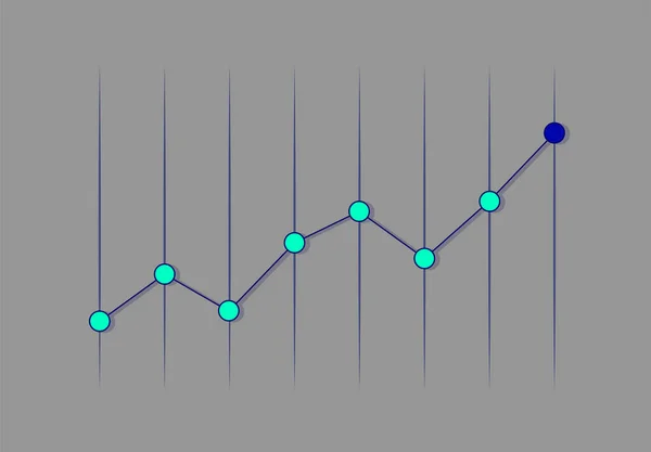 Символ Успешного Бизнеса Векторная Диаграмма Роста Стрелкой Вверх Значок Вектора — стоковый вектор