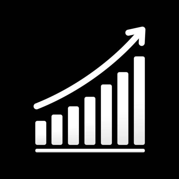 Erfolgreiches Geschäftssymbol Wachstumsvektordiagramm Mit Pfeil Nach Oben Vektorsymbol Editierbare Eps Stockillustration