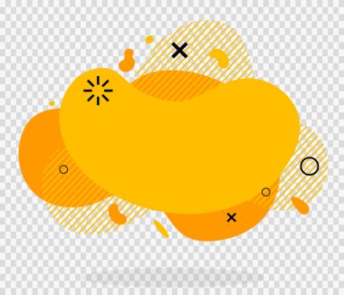 Çok renkli düz stil soyut vektör pankartı arkaplanı. Modern geometrik sıvı formu. Modern şablon. Logo, el ilanı, sunum vb. için tasarım şablonu. Vektör illüstrasyonu