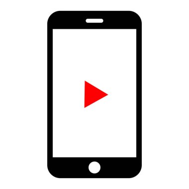 Boş ekran ile akıllı telefon modeli. Siyah vektör çerçevesiz akıllı telefon, beyaz arkaplanda izole cep telefonu